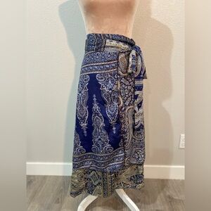 Iris Impressions double layer wrap skirt